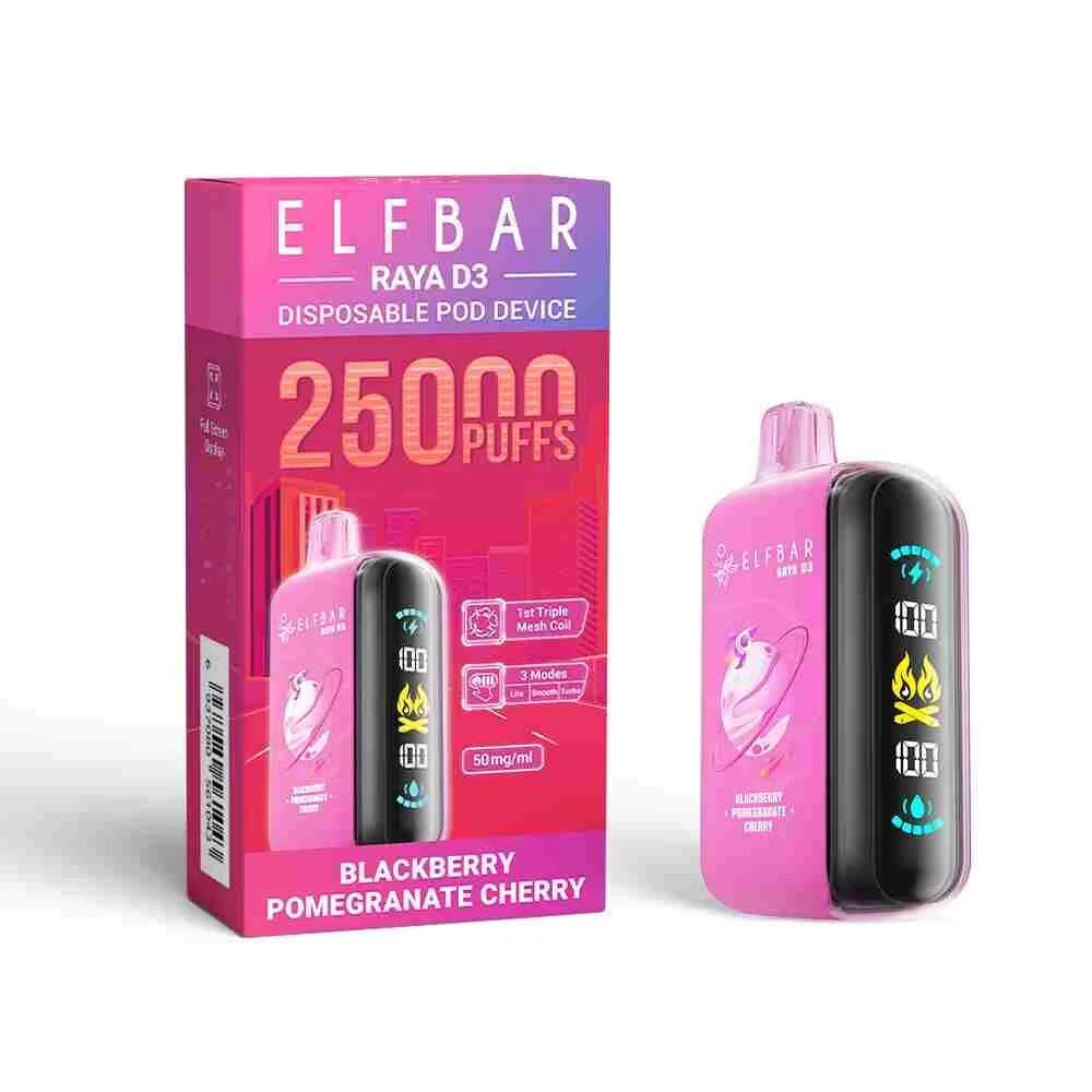 Elf Bar Raya D3 Blackberry Pomegranate Cherry 25000 | Vape Shop Noida