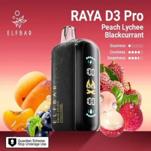 Elf Bar Raya D3 Pro 30 K Peach Lychee Blackcurrant | Vape Shop Noida