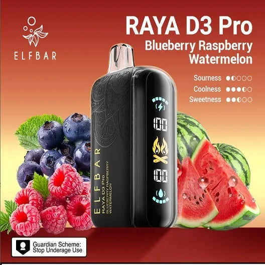 Elf Bar Raya D3 Pro 30K Blueberry Raspberry Watermelon | Vape Shop Noida