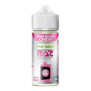 Pink Burst Chew RAZ X Pod Juice 100ml | Vape Shop Noida