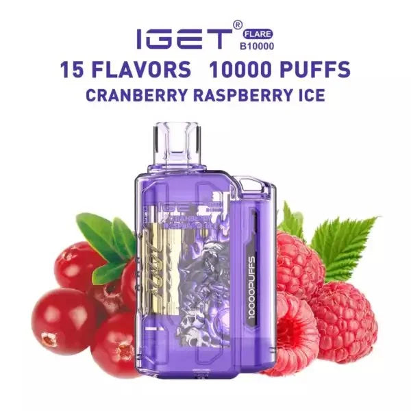 IGET FLARE B10000 Cranberry Raspberry ice | Vape Shop Noida