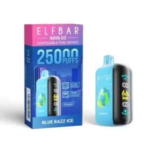 Elf Bar Raya D3 Blue Razz ICE Mind – 25000 - Vape Delivery in Delhi & Noida